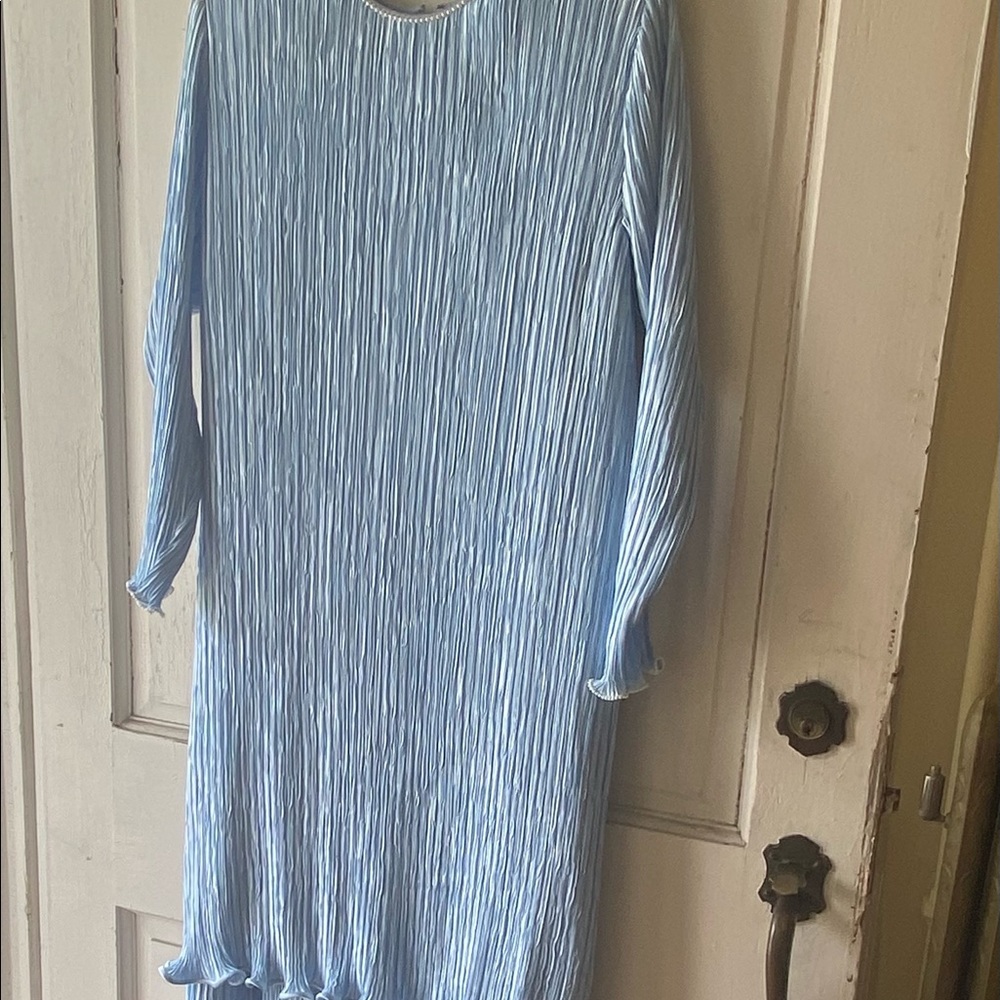 Vintage Pierre Labiche crinkle shift evening dress
